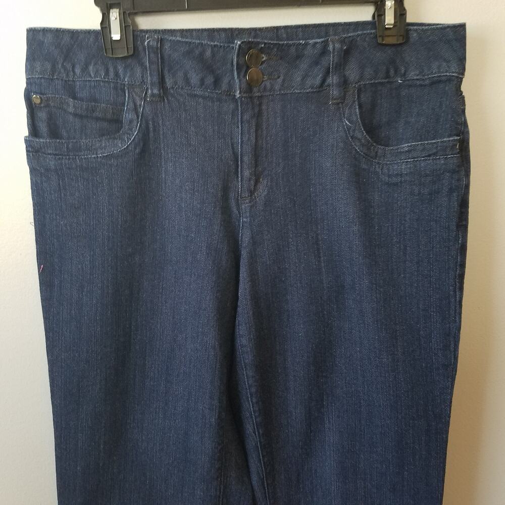 Liz Claiborne Womens Petite Flap Pocket Dress Straight Leg Jeans Size 12P - Picture 3 of 8